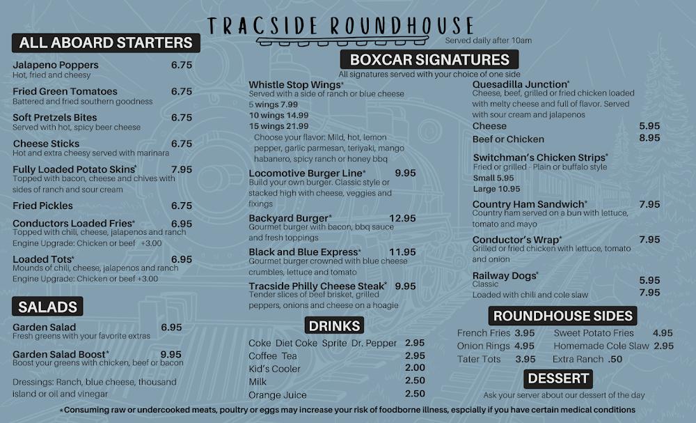Tracside Menu image 1